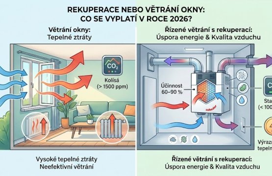 Rekuperace nebo větrání okny: co se vyplatí v roce 2026