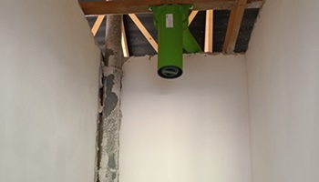 Řešení VZT rozvodů v bungalovu, Nymburk